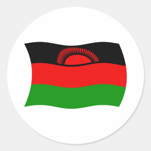 Malawi Vlagsticker Ronde Sticker (Voorkant)