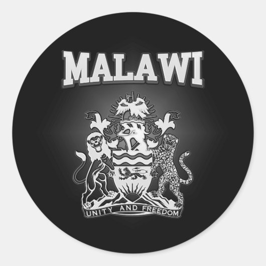 Malawi wapenstilstand ronde sticker (Voorkant)