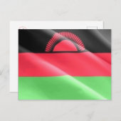 Malawi - Waving Flag - Briefkaart (Voorkant / Achterkant)