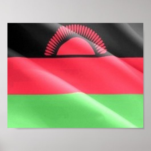Malawi - Waving Flag - Poster (Voorkant)