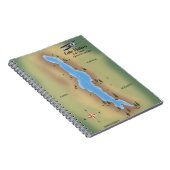 Malawimeer, reisposter kaart afdruk notitieboek (Rechterzijde)