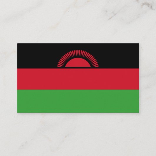 Malawische vlag, Vlag van Malawi Visitekaartje (Voorkant)