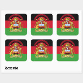 Malawische vlag & wapen, Vlag van Malawi Vierkante Sticker (Vel)