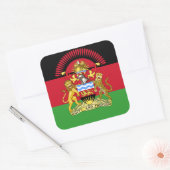 Malawische vlag & wapen, Vlag van Malawi Vierkante Sticker (Envelop)