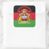 Malawische vlag & wapen, Vlag van Malawi Vierkante Sticker (Tas)