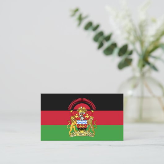 Malawische vlag & wapen, Vlag van Malawi Visitekaartje (Staand voorkant)