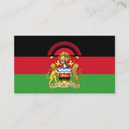 Malawische vlag & wapen, Vlag van Malawi Visitekaartje (Voorkant)