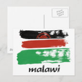 Malawische vlagontwerp briefkaart (Voorkant / Achterkant)