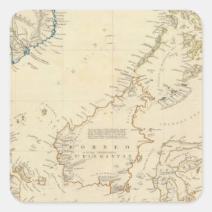 Malay Archipelago Vierkante Sticker