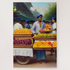 Malay Fruit Sellers 1014 stuk Jigzaag Puzzle Legpuzzel