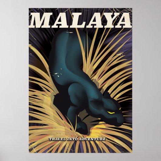 Malaya vintage reisposter. poster (Voorkant)