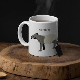 Malayaanse Tapir Illustratie Gepersonaliseerd Wild Koffiemok