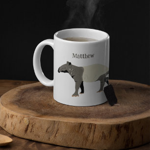 Malayaanse Tapir Illustratie Gepersonaliseerd Wild Koffiemok