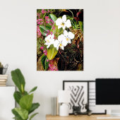 Malayan Moth Orchid en een Amerikaanse klimmer Poster (Thuiskantoor)