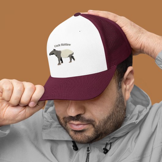 Malayan or Asian Piebald Tapir Personalized Trucker Pet