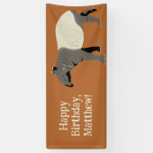 Malayan or Asian Tapir Custom Message Spandoek (Verticaal)