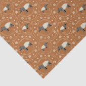 Malayan or Asian Tapir Patterned Cinnamon Orange Tissuepapier (Detail)