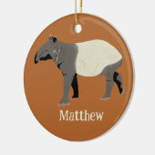 Malayan or Asian Tapir Personalized Dated Keramisch Ornament (Links)