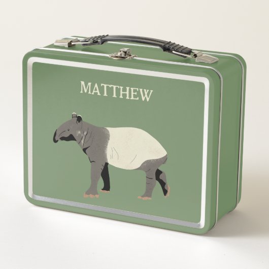 Malayan Tapir Animal Illustration Personalized (Voorkant)