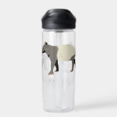 Malayan Tapir Animal Illustration Personalized Waterfles (Achterkant)