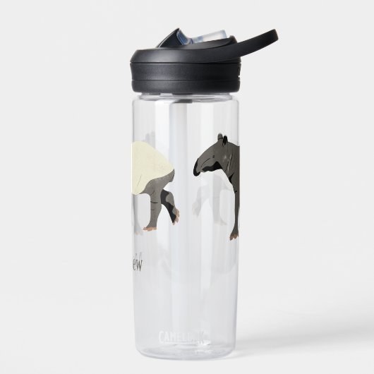 Malayan Tapir Animal Illustration Personalized Waterfles (Links)