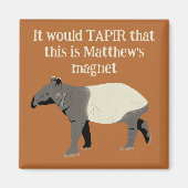 Malayan Tapir Illustration Custom Message Magneet (Voorkant)