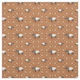 Malayan Tapirs Animal Patterned Cinnamon Orange Stof