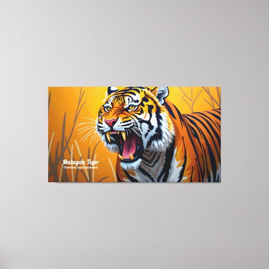 Malayan Tiger, The Soul of the Malaysia Rainforest Canvas Afdruk (Voorkant)