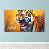Malayan Tiger, The Soul of the Malaysia Rainforest Canvas Afdruk (Insitu (Houten vloer))