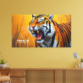 Malayan Tiger, The Soul of the Malaysia Rainforest Canvas Afdruk (Insitu (Woonkamer))