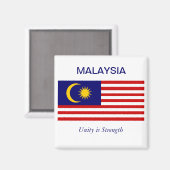 Malayasiaanse vlag magneet (Voorkant / Achterkant)
