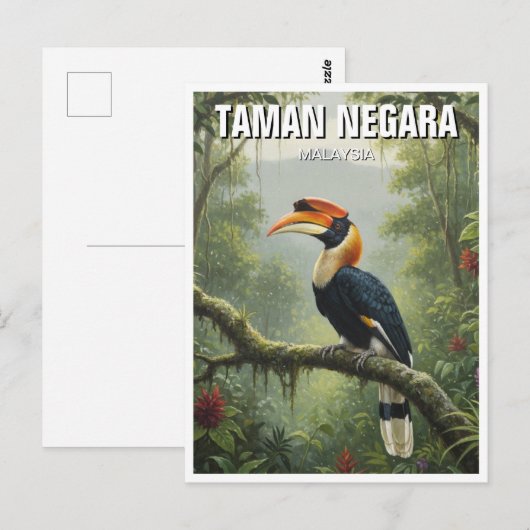 Malaysia Taman Negara Hornbill Briefkaart (Voorkant / Achterkant)
