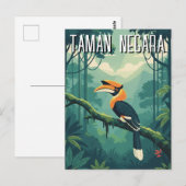 Malaysia Taman Negara Hornbill Briefkaart (Voorkant / Achterkant)