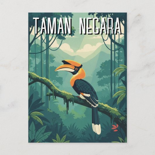 Malaysia Taman Negara Hornbill Briefkaart (Voorkant)
