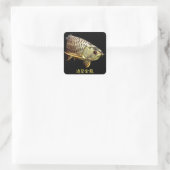 Malaysian Golden Arowana Vierkante Sticker (Tas)