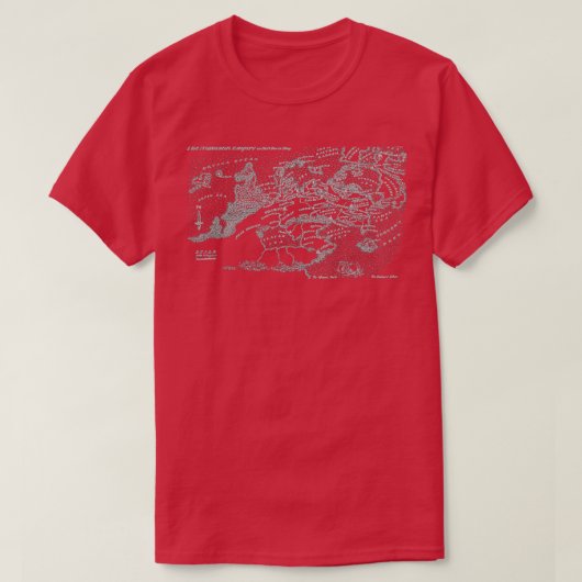 Malazan Seven Cities Map White Design T-shirt (Design voorkant)