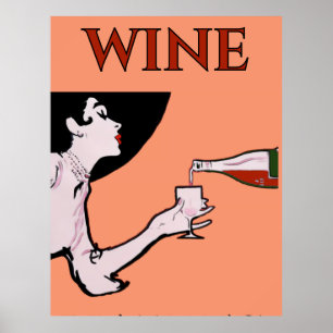 Malbec Wijn Vintage Dames Posters