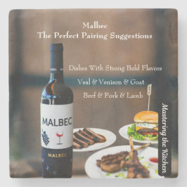 Malbec Wijncombinatie Gids/De Keuken Meester Stenen Onderzetter