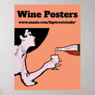 Malbec Wine Lady Posters