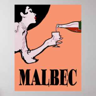 Malbec Wine Lady Posters