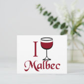 Malbec Wine Lover Gifts Briefkaart (Staand voorkant)