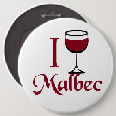 Malbec Wine Lover Gifts Ronde Button 6,0 Cm (Voorkant /achterkant)