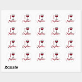 Malbec Wine Lover Gifts Ronde Sticker (Vel)