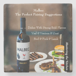 Malbec Wine Pairing Guide/Mastering the Kitchen Stenen Onderzetter