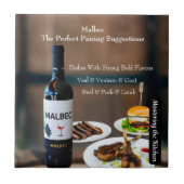 Malbec Wine Pairing Guide/Mastering the Kitchen Tegeltje (Voorkant)