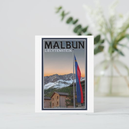 Malbun Flags Briefkaart (Staand voorkant)