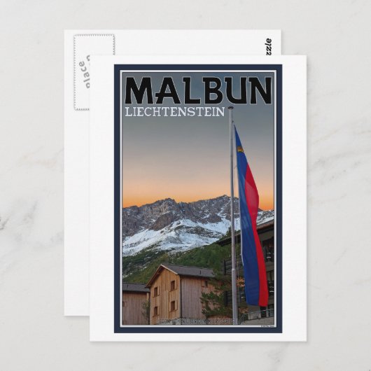 Malbun Flags Briefkaart (Voorkant / Achterkant)