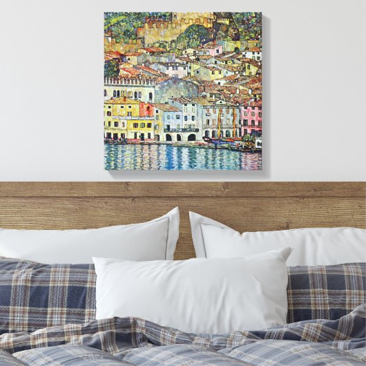 Malcesine aan de Garda door Gustav Klimt Canvas Afdruk (Insitu (Slaapkamer))