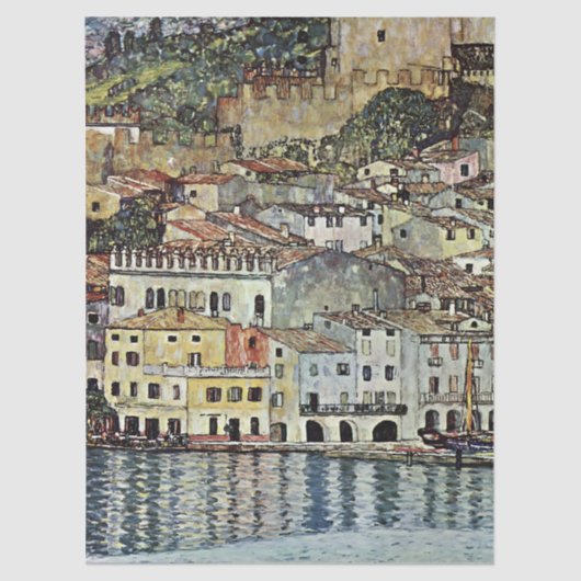 Malcesine at Lake Garda by Gustav Klimt Tissuepapier (Voorkant)
