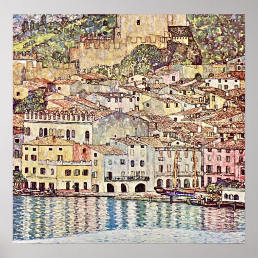 Malcesine bij het Gardameer door Gustav Klimt Poster (Voorkant)